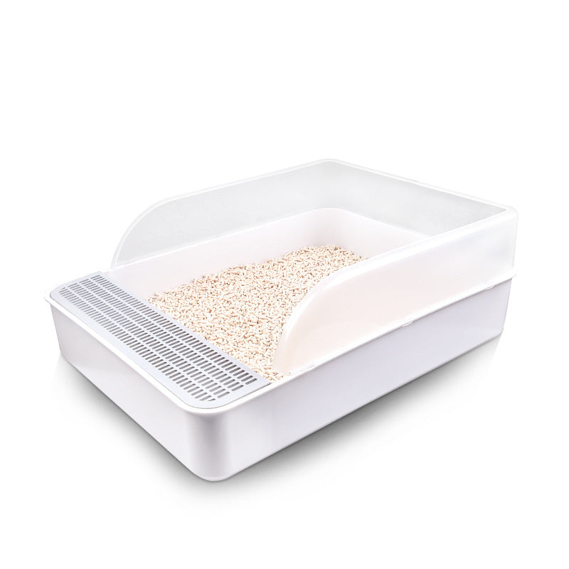 Semi-Enclosed Cat Litter Box